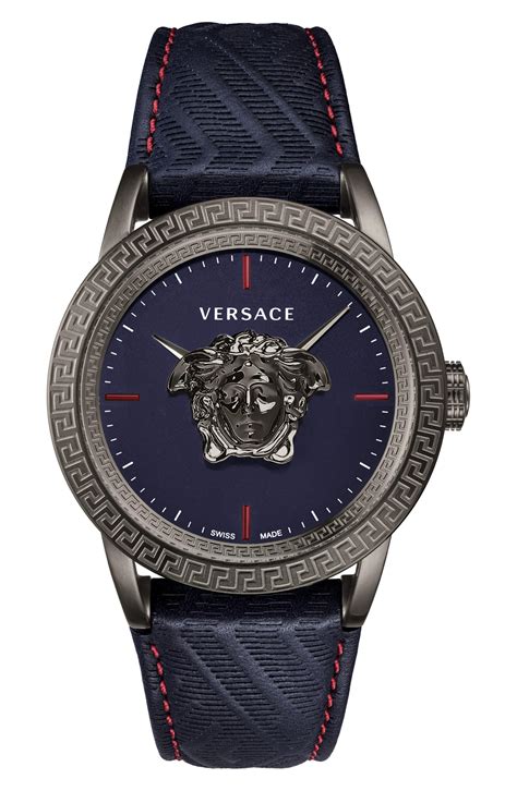 versace watches leather band|versace palazzo watch.